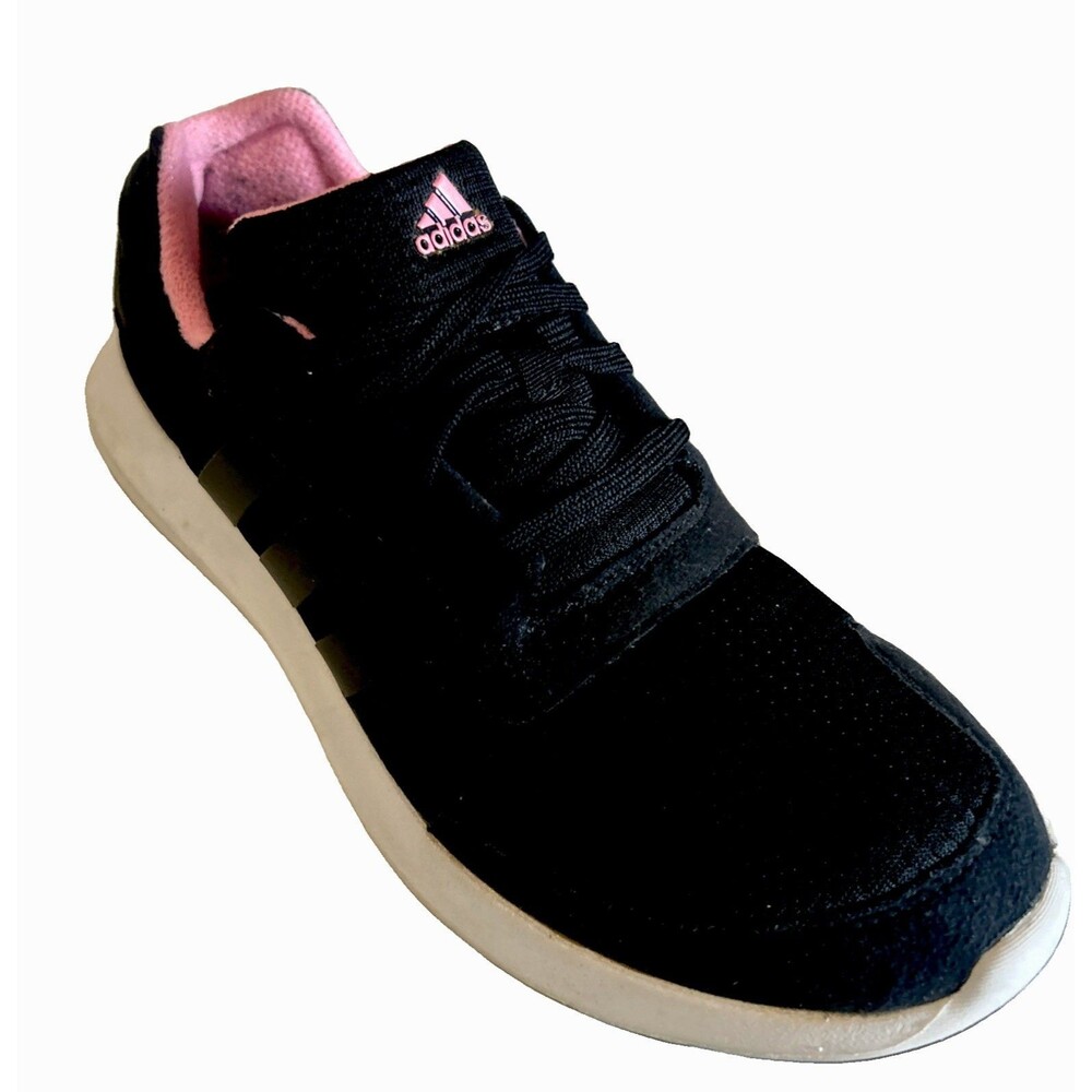 Adidas Element Refresh Supercloud Womens Sz 9 Black Pink Running Sneaker AF6474